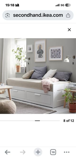 Cama nido blanca Ikea con cajones y dos colchónes