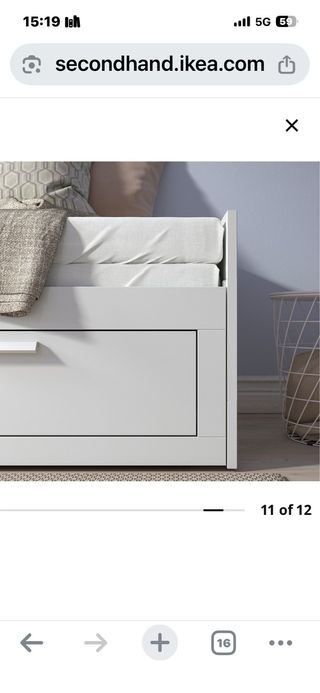 Cama nido blanca Ikea con cajones y dos colchónes