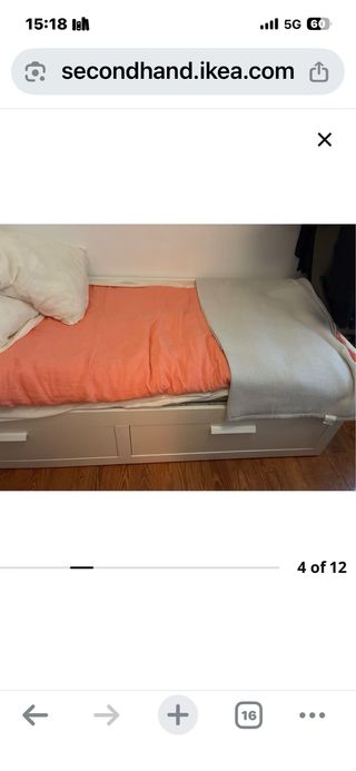 Cama nido blanca Ikea con cajones y dos colchónes