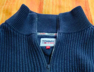 Jersey Tommy Jeans cremallera XXL azul