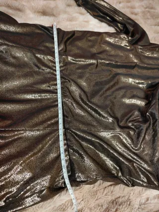 Vestido asimétrico dorado Blanco Talla M