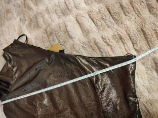 Vestido asimétrico dorado Blanco Talla M