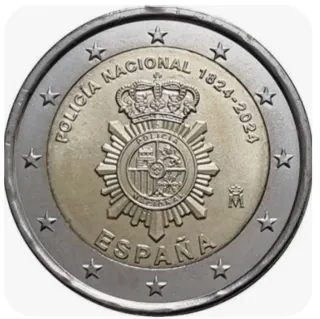 Moneda 2€ España Policía Nacional 1824-2024