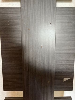 Mueble recibidor con espejo gris y naranja