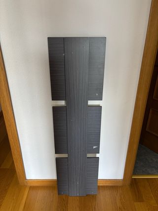 Mueble recibidor con espejo gris y naranja