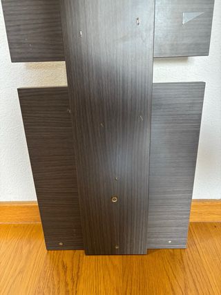 Mueble recibidor con espejo gris y naranja