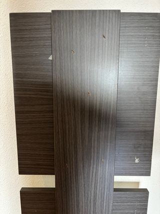 Mueble recibidor con espejo gris y naranja