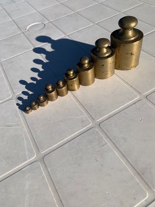 Pesi antichi ottone da collezione