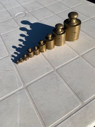 Pesi antichi ottone da collezione