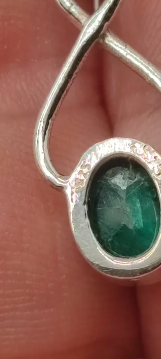 Pendientes de Plata y Esmeralda.