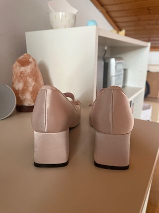 Zapatos Lolita Rosa Claro Tacón Bloque