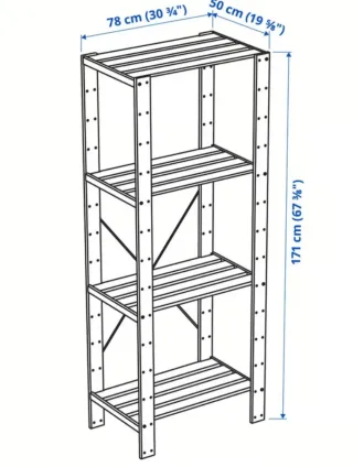 2 Estanterías madera pino Ikea