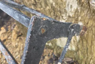 Reja antigua hierro forjado +80 años