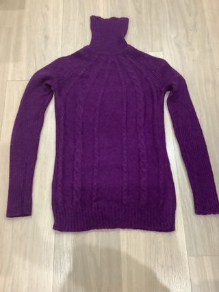 Jersey Mango cuello alto morado