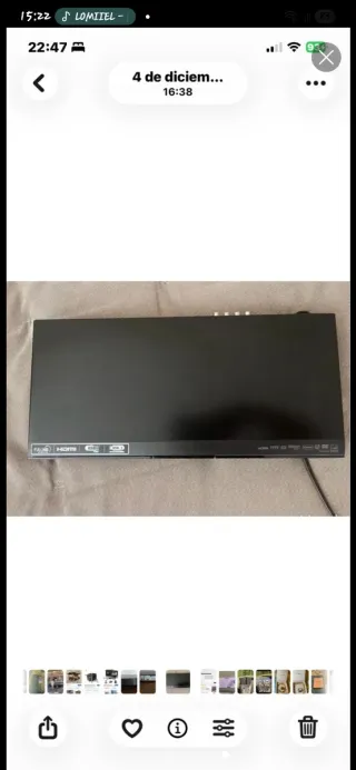 Reproductor DVD LG HDMI USB Son dos