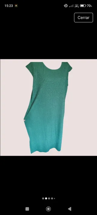 Vestido verde oscuro talla única