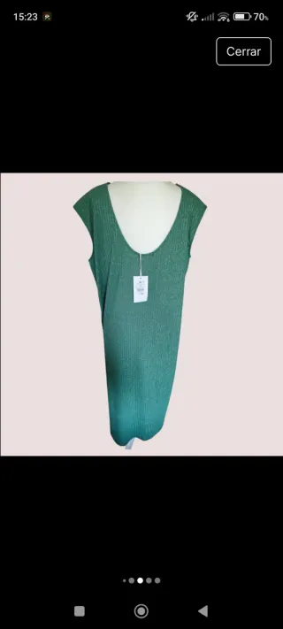 Vestido verde oscuro talla única