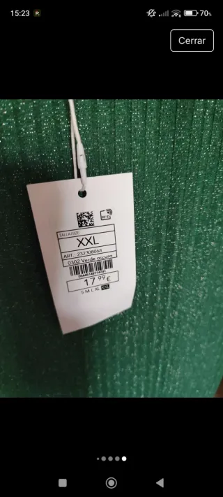 Vestido verde oscuro talla única