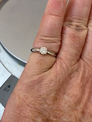 Anillo Oro 18k Diamante Natural 0.50 Ct