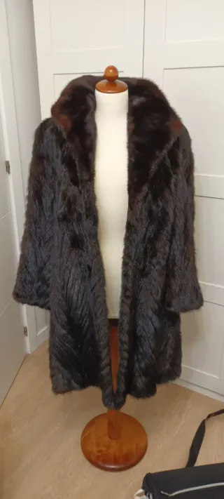 Abrigo de pelo marrón