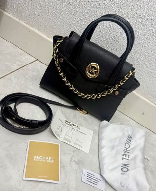 Bolso Michael Kors Negro Piel Cadena Dorada