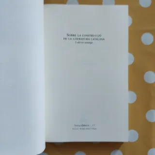 Sobre la construcció de la literatura catalana
