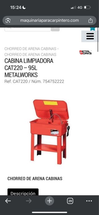 Cabina de limpieza METAL WORKS CAT220