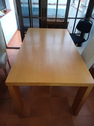 Mesa de comedor extensible madera