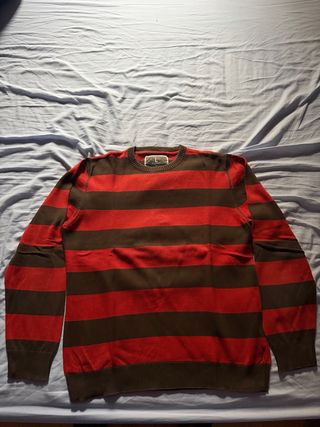 Jersey rayas marrones y rojas Talla L