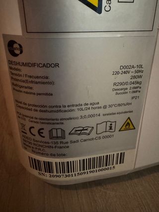 Deshumidificador Blanco