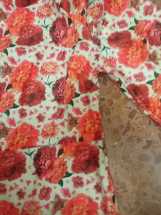 Vestido manga abullonada floral