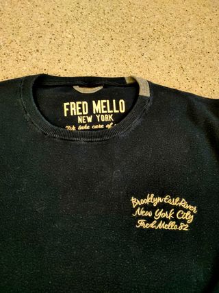 Maglione Fred Mello Uomo Blu con Patch