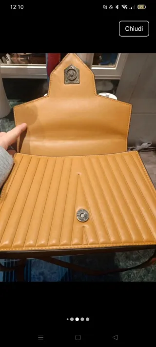 Borsetta donna color oro/giallo, senape