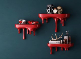 Mensole effetto vernice colante tris