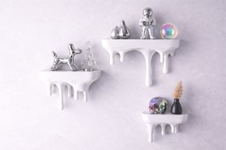 Mensole effetto vernice colante tris