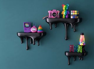 Mensole effetto vernice colante tris