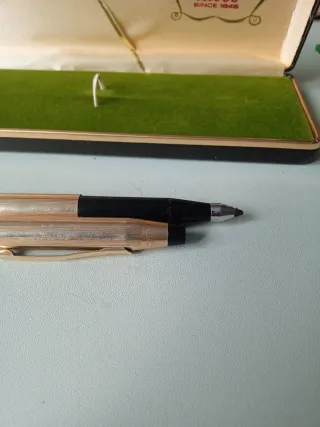 Bolígrafo Cross Bañado en Oro Antiguo