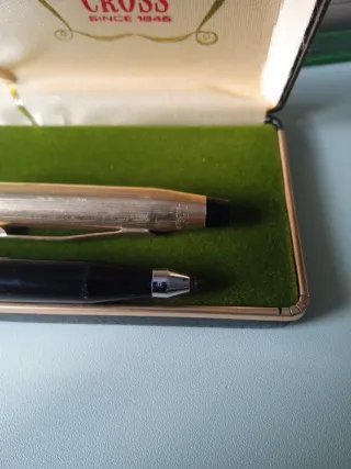 Bolígrafo Cross Bañado en Oro Antiguo