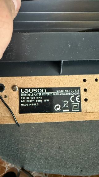 Tocadiscos Lauson Plata y Negro