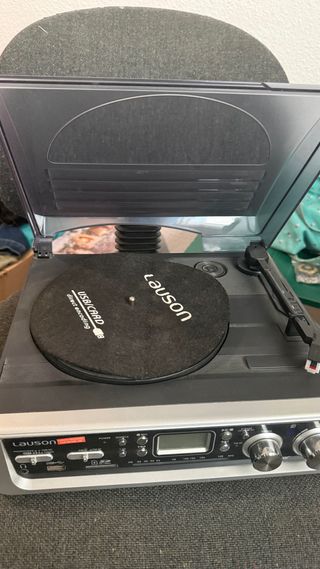Tocadiscos Lauson Plata y Negro
