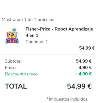 Robot Fisher Price Aprendizaje.