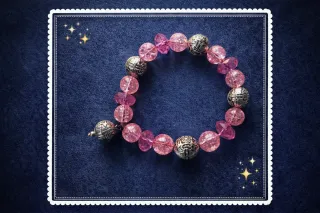 Pulsera Rosa y Plateada