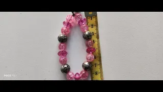 Pulsera Rosa y Plateada