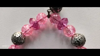 Pulsera Rosa y Plateada