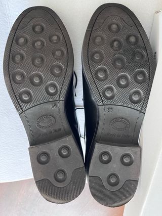 Zapato debbie italiano de piel negro para mujer.