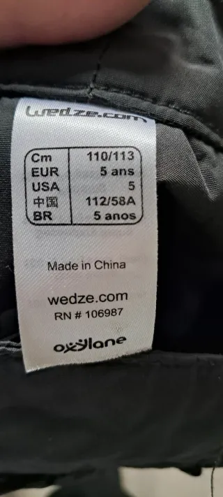 Pantalón esquí niño negro