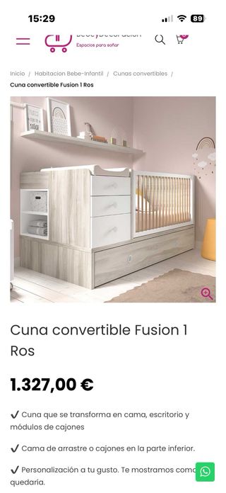 Dormitorio convertible a juvenil