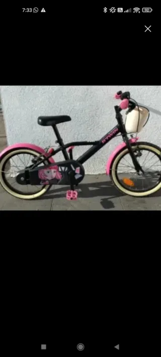 Bicicleta infantil BTWIN rosa