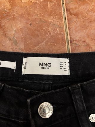 Pantalones vaqueros slim negros mujer talla 36