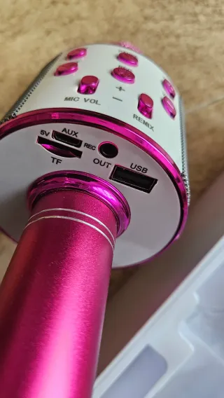 Micrófono Karaoke Inalámbrico Rosa